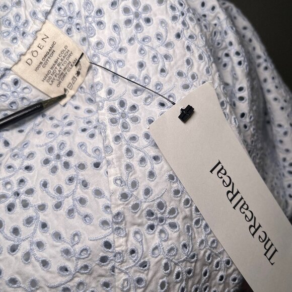 Doen Benoit Midi Length Dress, Light blue and white, size XXL - Picture 7 of 7